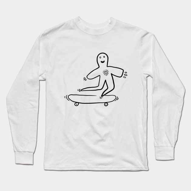 skater Long Sleeve T-Shirt by Angel Rivas